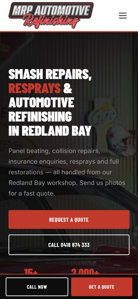 MRP Automotive Refinishing website